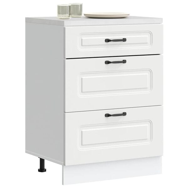 vidaXL Base da Cucina Kalmar Bianco in Legno Multistrato