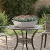 vidaXL Vaso da giardino Argento 50 x 50 x 15 cm Acciaio inossidabile