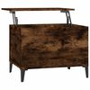 vidaXL Tavolino da Salotto Rovere Fumo 60x44,5x45 cm Legno Multistrato