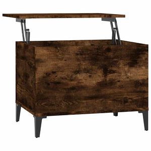 vidaXL Tavolino da Salotto Rovere Fumo 60x44,5x45 cm Legno Multistrato