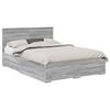 vidaXL Struttura del letto con cassetto Sonoma grigio 140 x 190 cm