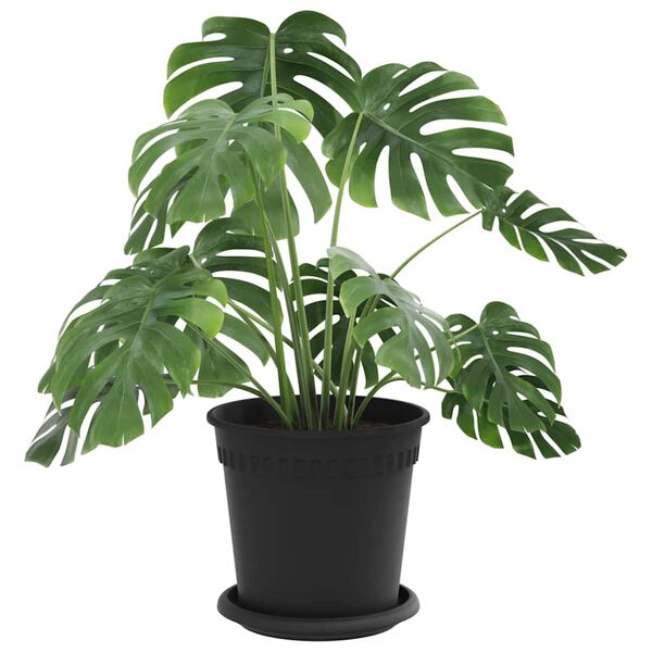 vidaXL Vasi per Piante 24 pcs Nero &Oslash; 17 x 14 cm Plastica