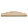vidaXL Tappetini per scale 15 pz 65x21x4 cm Beige chiaro Semicircolari Grandi