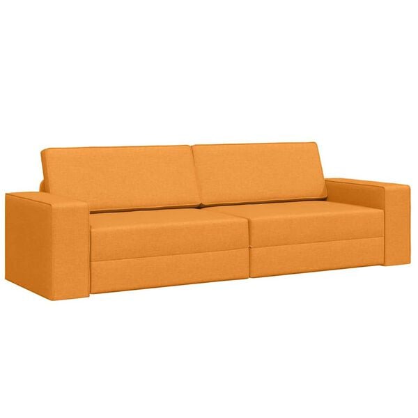 vidaXL Divano letto 200cm Giallo Scuro Tessuto