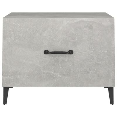 vidaXL Tavolino da Salotto Gambe in Metallo Grigio Cemento 50x50x40 cm