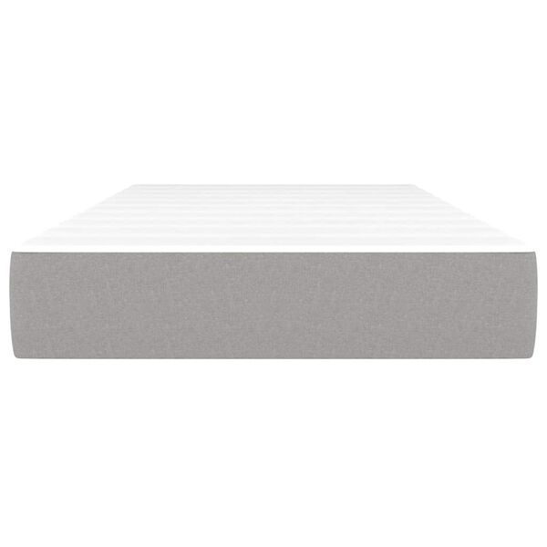 vidaXL Materasso Molle Insacchettate Rigidit&agrave; Media Grigio Chiaro 120x190x20 Tessuto