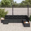 vidaXL Set Divano da Giardino con cuscino 9 pcs Nero Polyrattan