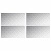 vidaXL Gradini per Scale 4 pz 100 x 50 cm Argento Alluminio