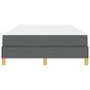vidaXL Letto a molle con materasso Grigio scuro 120 x 200 cm Tessuto