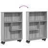 vidaXL Carrello Stretto Grigio Sonoma 48x13x68 cm in Truciolato