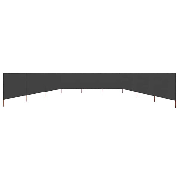vidaXL Paravento a 9 Pannelli in Tessuto 1200x160 cm Antracite