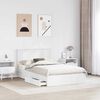 vidaXL Letto con Contenitore Bianco 120 x 190 cm Legno multistrato