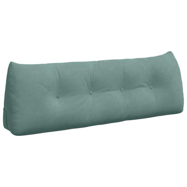 vidaXL Cuscino per Schiena Verde Mare 140 x 24 x 50 cm Velluto