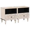 vidaXL Mobiletto da Letto 2 pz Bianco 40 x 33 x 46 cm