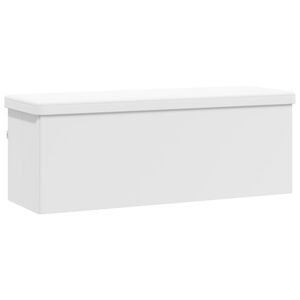 vidaXL Panca Portaoggetti Pieghevole Bianca in PVC