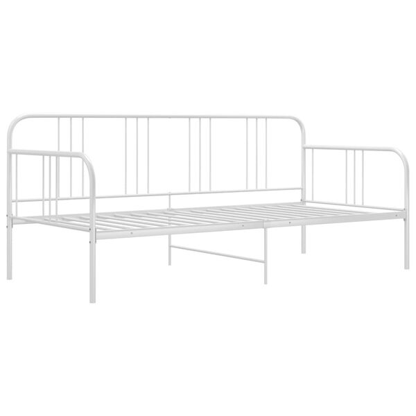 vidaXL Divano Letto Bianco in Metallo 90x200 cm