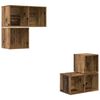 vidaXL Set mobile TV 4 pcs Legno vecchio Legno multistrato