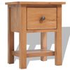 vidaXL Comodino 36x30x47 cm in Legno Massello di Rovere
