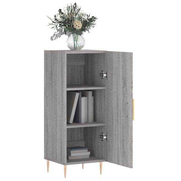 vidaXL Credenza Grigio Sonoma 34,5x34x90 cm in Legno Multistrato