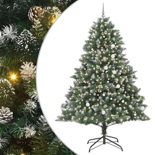 vidaXL Albero di Natale artificiale con 300 LED Verde 240 cm
