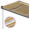 vidaXL Tenda Automatica con Sensore Vento LED 5x3,5 m Gialla e Bianca