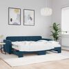 vidaXL Divano Letto Estraibile con Materassi Blu 80x200 cm Velluto