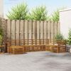 vidaXL Set divani 8 pcs Naturale Legno di Acacia Massello