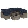 vidaXL Set Divani da Giardino 8 pz con Cuscini Grigio in Polyrattan