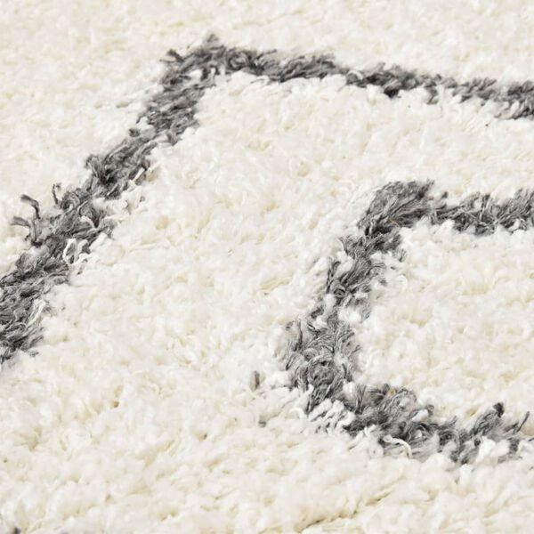 vidaXL Tappeto Shaggy Berbero in PP Beige e Grigio 160x230 cm