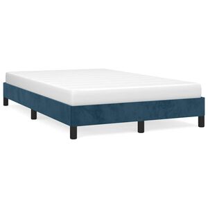 vidaXL Giroletto senza Materasso Blu Scuro 120x200 cm in Velluto