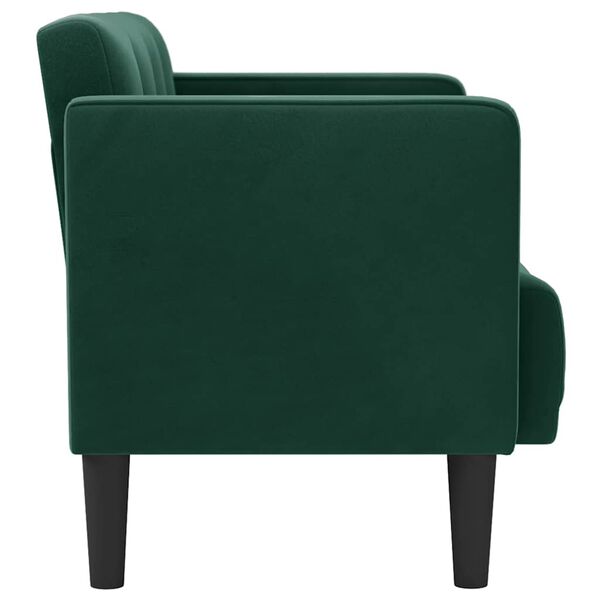 vidaXL Divano Divanetto Verde Scuro 111 cm in Velluto