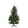 vidaXL Albero Natale Incernierato con 150 LED e Palline 120 cm