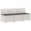 vidaXL Divano da giardino 3 posti con cuscini in look rattan PP Bianco