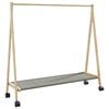 vidaXL Appendiabiti con Ripiani e Ruote 106x34x106,5 cm in Bamb&ugrave;