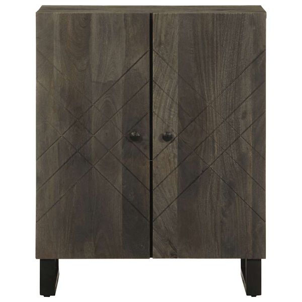 vidaXL Credenza Nera 60x33x75 cm in Legno Massello di Mango