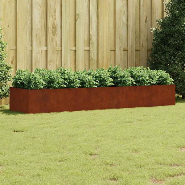 vidaXL Fioriera Rialzata da Giardino 280x80x40 cm in Acciaio Corten