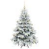 vidaXL Albero di Natale artificiale con 150 LED Bianco 150 cm PE e PVC