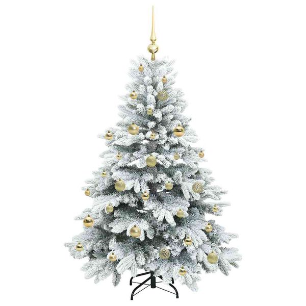 vidaXL Albero di Natale artificiale con 150 LED Bianco 150 cm PE e PVC