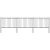 vidaXL Recinzione da Giardino Parte Superiore ad Anello 504x120cm Nera