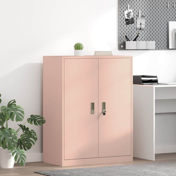 vidaXL Armadio Rosa 80 x 40 x 105 cm Acciaio