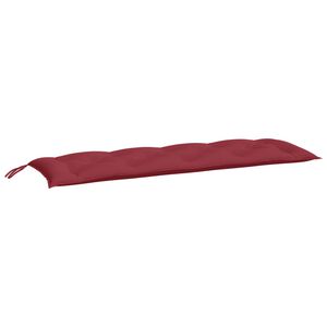 vidaXL Cuscino per Panca Rosso Vino 150x50x7 cm in Tessuto Oxford