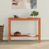 vidaXL Tavolo consolle con lo scaffale Marrone Cera 110 x 40 x 80 cm