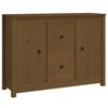 vidaXL Credenza ambra 100x35x74 cm in Legno Massello di Pino