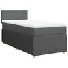 vidaXL Giroletto a Molle con Materasso Grigio Scuro 90x200 cm Tessuto