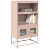 vidaXL Credenza Rosa 68x39x123 cm in Acciaio