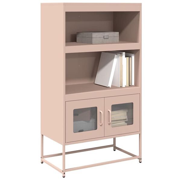 vidaXL Credenza Rosa 68x39x123 cm in Acciaio