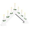 vidaXL Ponte con Candele di Natale 7 LED Bianco caldo 39.5 x 5 x 29 cm