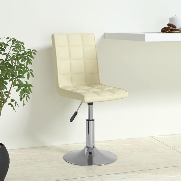 vidaXL Sedie da Pranzo Girevoli 4 pz Crema in Tessuto