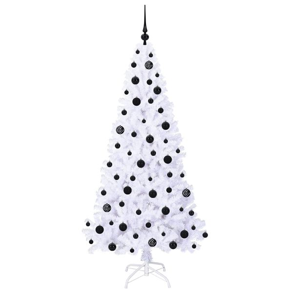 vidaXL Albero di Natale artificiale Bianco 180 cm PVC e Acciaio