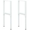 vidaXL Telai per Banco da Lavoro 2 pz in Metallo 55x(69-95,5) cm Grigi